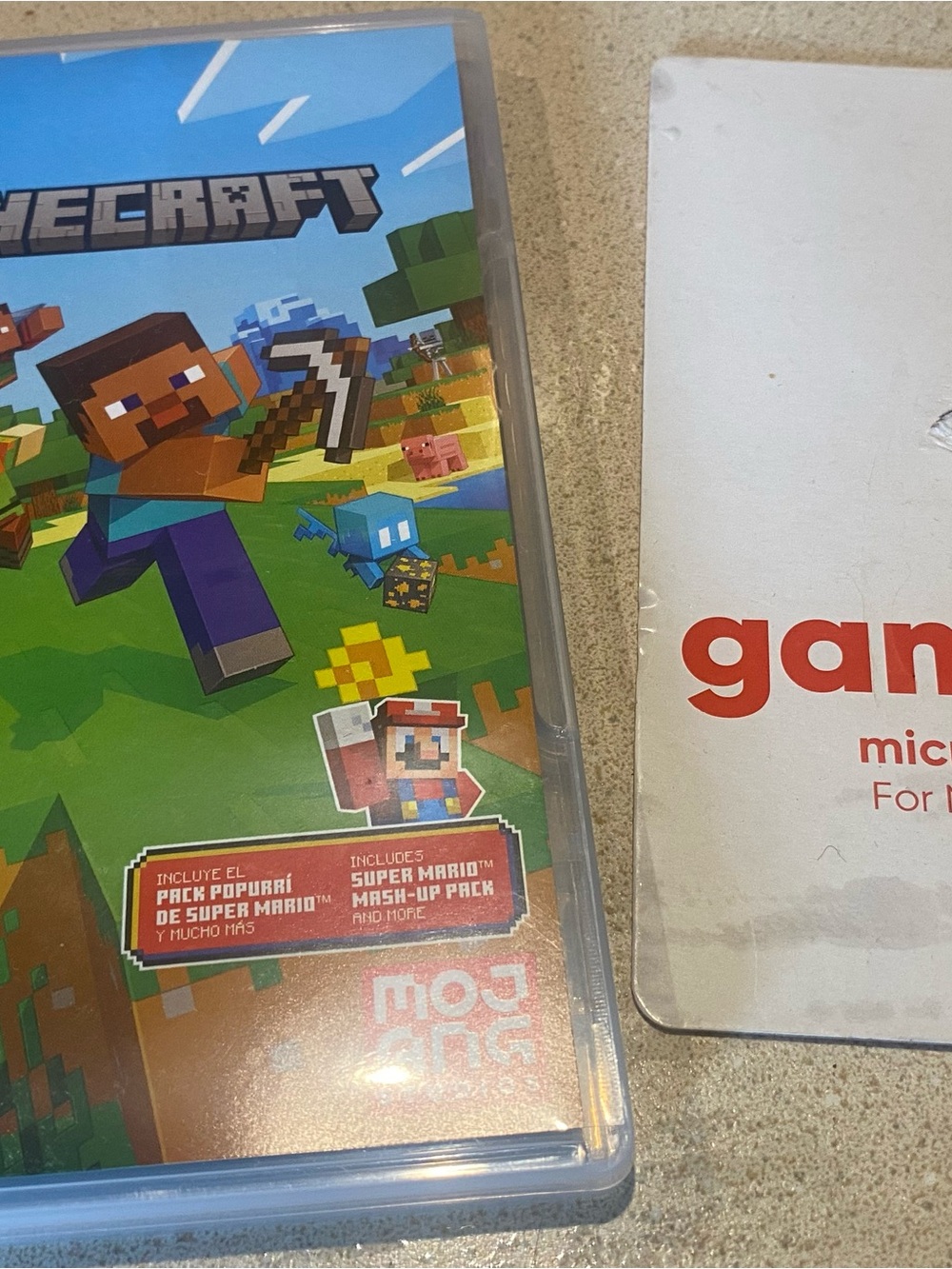 Nintendo Minecraft Game for Switch & Micro SD Card Bought New Never Used